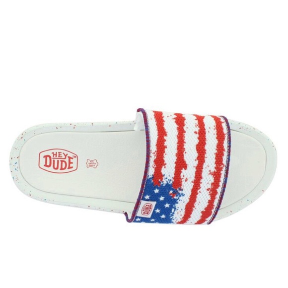 NWT Hey Dude Peggy Flag Slide Sandals Women's Size 7 NEW - Picture 7 of 16